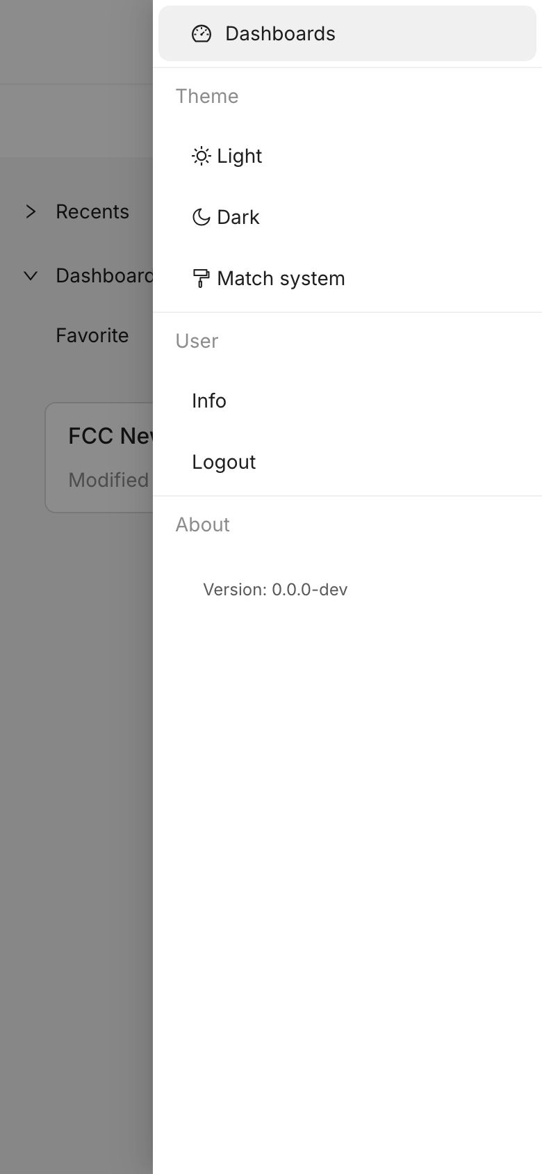 The mobile navigation drawer